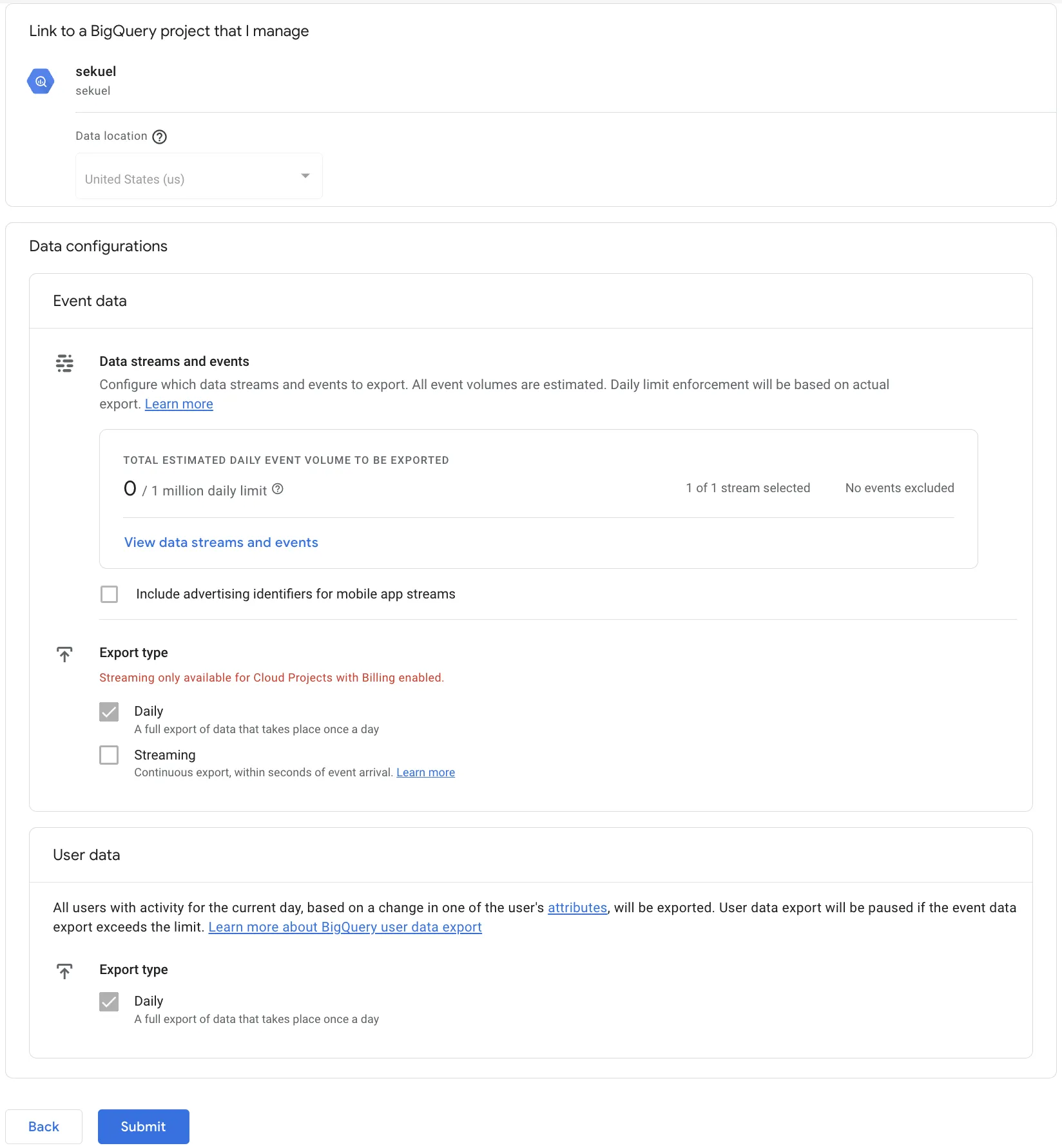 Link GA4 to BigQuery